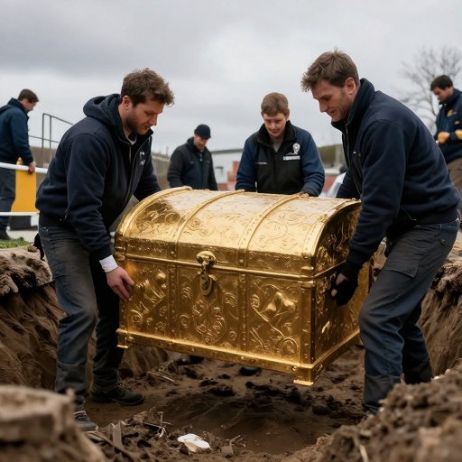 Hallazgo histórico en Bélgica: obreros descubren cofre con oro valorado en US$ 10 millones