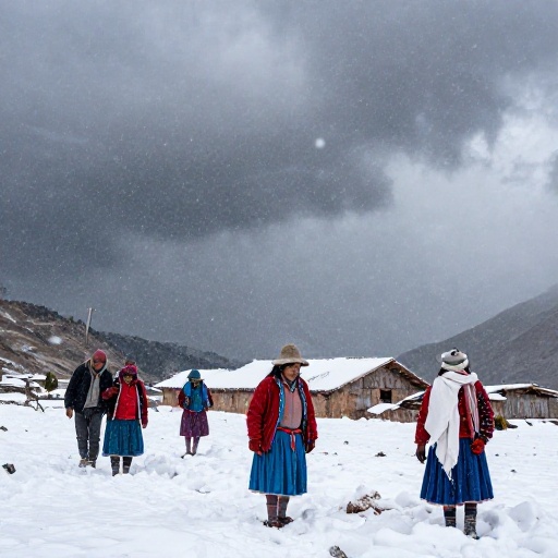 Senamhi emite alerta por nevadas, tormentas y vientos fuertes en ocho regiones